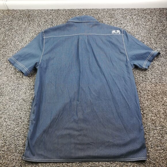 KUIU Shirt Basin Short Sleeve Button Up Blue Mens Large - Picture 6 of 10